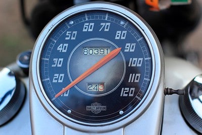 Odometer with eighty thousand miles