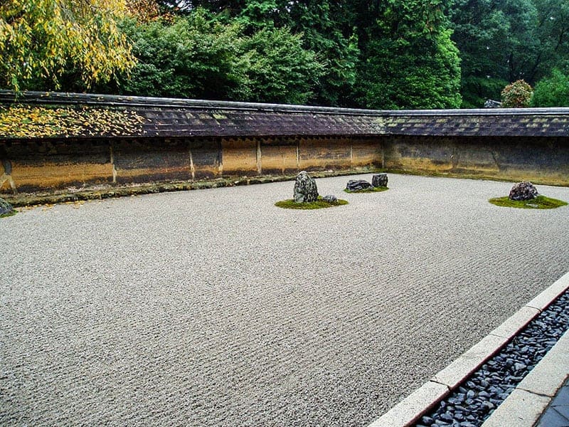 Negative space in Japanese rock gardern